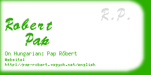 robert pap business card