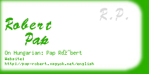 robert pap business card